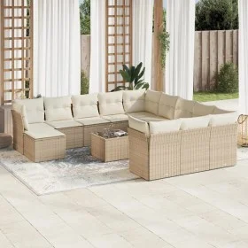 Garden sofa set with cushions 13 pieces beige synthetic rattan by , Garden sets - Ref: Foro24-3218638, Price: 890,31 €, Disco...