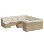 Garden sofa set with cushions 13 pieces beige synthetic rattan by , Garden sets - Ref: Foro24-3218638, Price: 890,31 €, Disco...