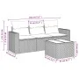 Garden sofa set with cushions 4 pieces beige synthetic rattan by , Garden sets - Ref: Foro24-3218659, Price: 253,14 €, Discou...