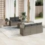 6-piece garden furniture set and gray synthetic rattan cushions by , Garden sets - Ref: Foro24-3218690, Price: 388,88 €, Disc...