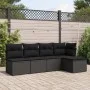 Set de muebles de jardín 5 pzas y cojines ratán sintético negro de , Conjuntos de jardín - Ref: Foro24-3217515, Precio: 297,2...