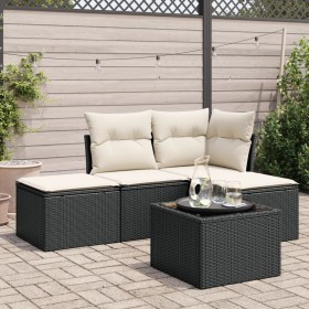 5-piece garden furniture set and black synthetic rattan cushions by , Garden sets - Ref: Foro24-3217486, Price: 243,25 €, Dis...