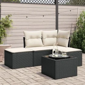 5-teiliges Gartenmöbel-Set und schwarze synthetische Rattankissen von , Gartensets - Ref: Foro24-3217486, Preis: 261,34 €, Ra...