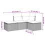 Gartensofa-Set mit Kissen, 4-teilig, beiges synthetisches Rattan von , Gartensets - Ref: Foro24-3217478, Preis: 229,04 €, Rab...