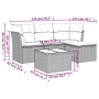 Garden sofa set with cushions 5 pieces beige synthetic rattan by , Garden sets - Ref: Foro24-3217548, Price: 305,25 €, Discou...