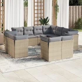 11-piece garden sofa set with beige synthetic rattan cushions by , Garden sets - Ref: Foro24-3218509, Price: 690,41 €, Discou...