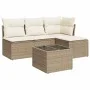 Garden sofa set with cushions 5 pieces beige synthetic rattan by , Garden sets - Ref: Foro24-3217508, Price: 309,58 €, Discou...