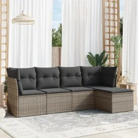 Garden sofa set with cushions 5 pieces gray synthetic rattan by , Garden sets - Ref: Foro24-3217560, Price: 275,08 €, Discoun...
