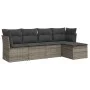 Garden sofa set with cushions 5 pieces gray synthetic rattan by , Garden sets - Ref: Foro24-3217560, Price: 275,08 €, Discoun...