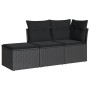 Garden sofa set with cushions 3 pieces black synthetic rattan by , Garden sets - Ref: Foro24-3217465, Price: 178,04 €, Discou...