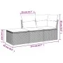 Gartensofa-Set mit Kissen, 3-teilig, schwarzes synthetisches Rattan von , Gartensets - Ref: Foro24-3217465, Preis: 184,55 €, ...
