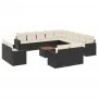 14-teiliges Gartensofa-Set mit schwarzen synthetischen Rattankissen von , Modulare Sofas für den Außenbereich - Ref: Foro24-3...