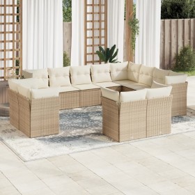 12-piece garden sofa set and brown synthetic rattan cushions by , Garden sets - Ref: Foro24-3218528, Price: 880,37 €, Discoun...