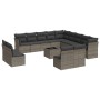 14-teilige Gartensofagarnitur mit grauen synthetischen Rattankissen von , Gartensets - Ref: Foro24-3218500, Preis: 797,57 €, ...