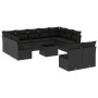 Garden sofa set 12 pieces with black synthetic rattan cushions by , Garden sets - Ref: Foro24-3218355, Price: 692,89 €, Disco...