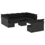 Garden sofa set 12 pieces with black synthetic rattan cushions by , Garden sets - Ref: Foro24-3218355, Price: 692,19 €, Disco...