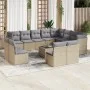 Garden sofa set with cushions 13 pieces beige synthetic rattan by , Garden sets - Ref: Foro24-3218479, Price: 814,15 €, Disco...