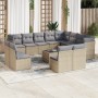 Gartensofa-Set mit Kissen, 13-teilig, beiges synthetisches Rattan von , Gartensets - Ref: Foro24-3218479, Preis: 827,64 €, Ra...