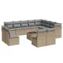 Garden sofa set with cushions 13 pieces beige synthetic rattan by , Garden sets - Ref: Foro24-3218479, Price: 814,15 €, Disco...