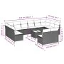 Garden sofa and cushion set 13 pieces black synthetic rattan by , Garden sets - Ref: Foro24-3218376, Price: 700,20 €, Discoun...