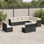 Garden sofa set 12 pieces with black synthetic rattan cushions by , Garden sets - Ref: Foro24-3218466, Price: 681,99 €, Disco...
