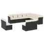 Garden sofa set 12 pieces with black synthetic rattan cushions by , Garden sets - Ref: Foro24-3218466, Price: 681,99 €, Disco...