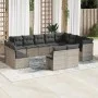 12-piece garden sofa set with gray synthetic rattan cushions by , Garden sets - Ref: Foro24-3218470, Price: 667,98 €, Discoun...