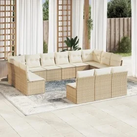 Gartensofa-Set mit Kissen, 13-teilig, beiges synthetisches Rattan von , Gartensets - Ref: Foro24-3218388, Preis: 815,32 €, Ra...
