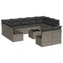 12-piece garden sofa set with gray synthetic rattan cushions by , Garden sets - Ref: Foro24-3218360, Price: 649,32 €, Discoun...