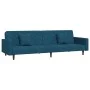 2-Sitzer-Schlafsofa mit zwei blauen Samtkissen von , Sofas - Ref: Foro24-375917, Preis: 258,23 €, Rabatt: %