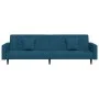 2-Sitzer-Schlafsofa mit zwei blauen Samtkissen von , Sofas - Ref: Foro24-375917, Preis: 258,23 €, Rabatt: %