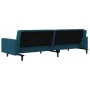 2-Sitzer-Schlafsofa mit zwei blauen Samtkissen von , Sofas - Ref: Foro24-375917, Preis: 258,23 €, Rabatt: %