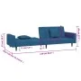 2-Sitzer-Schlafsofa mit zwei blauen Samtkissen von , Sofas - Ref: Foro24-375917, Preis: 258,23 €, Rabatt: %