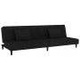 2-seater sofa bed with two black velvet pillows by , Sofas - Ref: Foro24-375915, Price: 241,41 €, Discount: %