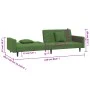 Sofá cama de 2 plazas con dos almohadas terciopelo verde oscuro de , Sofás - Ref: Foro24-375920, Precio: 264,18 €, Descuento: %