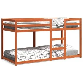 Etagenbett aus massivem, wachsbraunem Kiefernholz, 75 x 190 cm von , Betten und Zubehör - Ref: Foro24-844830, Preis: 159,87 €...