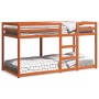 Litera de madera maciza de pino marrón cera 75x190 cm de , Camas y accesorios - Ref: Foro24-844830, Precio: 141,05 €, Descuen...