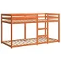 Solid wax brown pine wood bunk bed 75x190 cm by , Beds and accessories - Ref: Foro24-844830, Price: 159,87 €, Discount: %