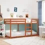 Solid wax brown pine wood bunk bed 75x190 cm by , Beds and accessories - Ref: Foro24-844830, Price: 159,87 €, Discount: %