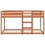 Etagenbett aus massivem, wachsbraunem Kiefernholz, 75 x 190 cm von , Betten und Zubehör - Ref: Foro24-844830, Preis: 159,87 €...