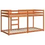 Etagenbett aus massivem, wachsbraunem Kiefernholz, 75 x 190 cm von , Betten und Zubehör - Ref: Foro24-844830, Preis: 159,87 €...