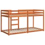 Litera de madera maciza de pino marrón cera 75x190 cm de , Camas y accesorios - Ref: Foro24-844830, Precio: 141,05 €, Descuen...