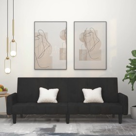2-Sitzer-Schlafsofa aus schwarzem Samt von , Sofas - Ref: Foro24-375780, Preis: 274,23 €, Rabatt: %