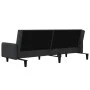 Sofá cama de 2 plazas terciopelo negro de , Sofás - Ref: Foro24-375780, Precio: 269,47 €, Descuento: %