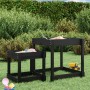 Sandtische 2 Stück aus massivem schwarzem Kiefernholz von , Strukturen für Spiele im Freien - Ref: Foro24-825055, Preis: 74,0...