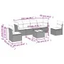 7-piece garden dining set and black synthetic rattan cushions by , Garden sets - Ref: Foro24-3217375, Price: 422,00 €, Discou...