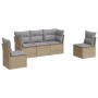 Garden sofa set with cushions 5 pieces beige synthetic rattan by , Garden sets - Ref: Foro24-3217349, Price: 319,88 €, Discou...