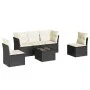 Set de sofás de jardín 6 piezas y cojines ratán sintético negro de , Conjuntos de jardín - Ref: Foro24-3217356, Precio: 353,3...