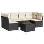 7-piece garden dining set and black synthetic rattan cushions by , Garden sets - Ref: Foro24-3217396, Price: 393,21 €, Discou...