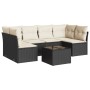 7-teiliges Garten-Essset und schwarze Kissen aus synthetischem Rattan von , Gartensets - Ref: Foro24-3217396, Preis: 366,32 €...